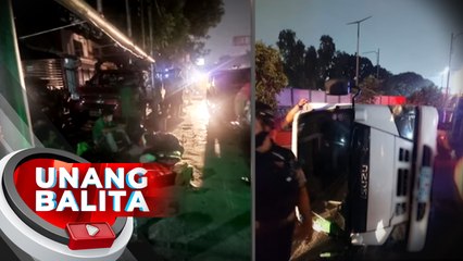 3, sugatan matapos tumagilid ang isang van sa Pasay | UB