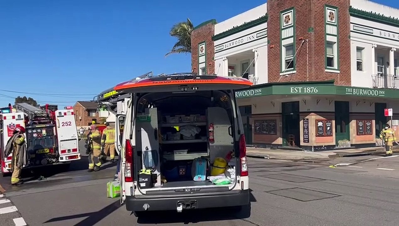 The scene of the fire at The Burwood Inn