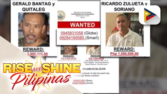 DOJ, naglabas ng wanted poster nina ex-BuCor chief Bantag at ex-deputy security officer Zulueta