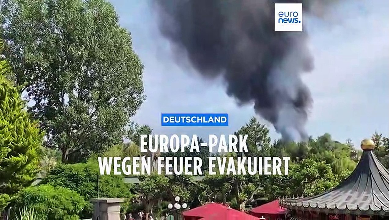 Feuer im Europa-Park: Dramatische Videos zeigen meterhohe Rauchwolken