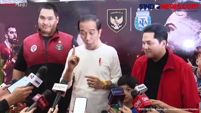 Kalah 2-0 dari Argentina, Presiden Jokowi Apresiasi Permainan Timnas Indonesia