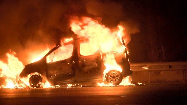 TEM Otoyolu’nda kaza: Cayır cayır yandı