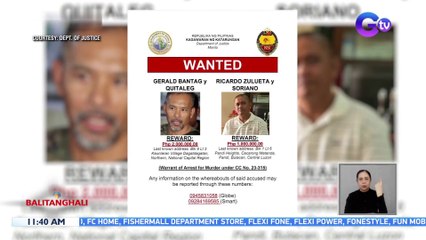 Video herunterladen: P3 milyong pabuya, alok ng DOJ para sa impormasyon tungkol kina dating BuCor Chief Gerald Bantag at dating Deputy Security Officer Ricardo Zulueta | BT