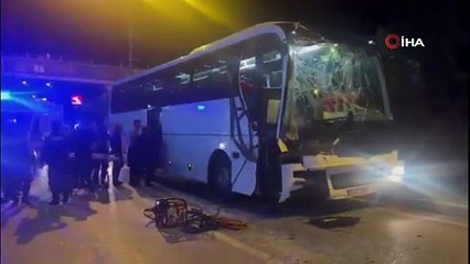 Amasya’da yolcu otobüsü tıra çarptı: 5 yaralı