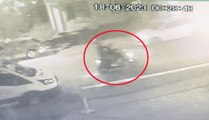 Ümraniye'de motosikletli saldırganların eve ateş açtıkları anlar kamerada