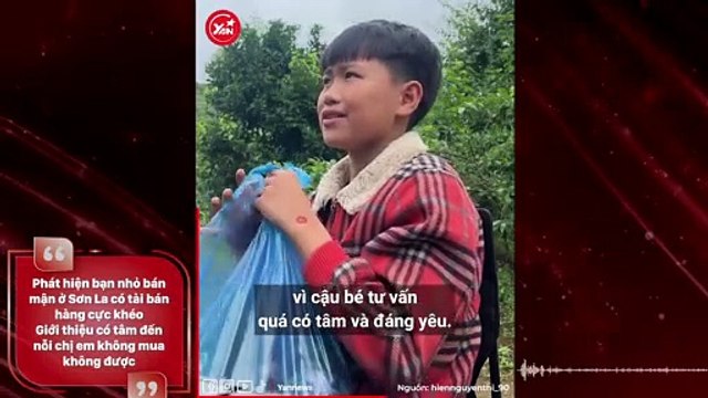 Phát hiện bạn nhỏ bán mận ở Sơn La có tài bán hàng cực khéo Giới thiệu có tâm đến nỗi chị em không mua không được