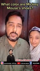 What color are Mickey Mouse's shoes?