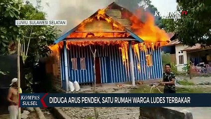 Diduga Arus Pendek, Satu Rumah Warga Ludes Terbakar