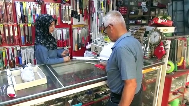 Bıçak bileme ustalarının Kurban Bayramı mesaisi