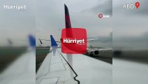ABD’de yolcu uçağı, diğer uçağın sol kanadına çarptı