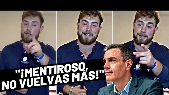 La divertida canción que Josué Cárdenas dedica a Sánchez en directo: “¡Mentiroso, no vuelvas más!”