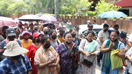 Refugiados birmanos protestan frente ACNUR por la falta de protección en la India