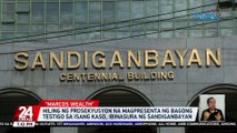 Hiling ng prosekyusyon na magpresenta ng bagong testigo sa isang kaso, ibinasura ng Sandiganbayan | 24 Oras