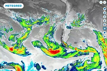 Satelites muestran los sistemas frontales que se acercan a Chile