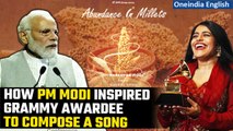 PM Modi US visit: Falguni Shah, Grammy winner, sings a song on millets with PM | Oneindia News