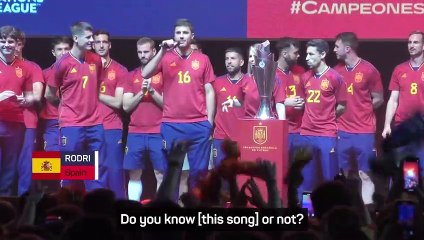 Rodri's on fire in Nations League celebrations