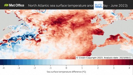 L'atlantico del Nord nella morsa di un'ondata di calore marino