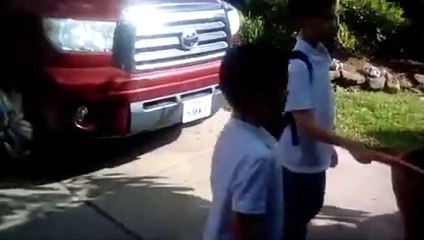 Christopher & Anthony playing catch