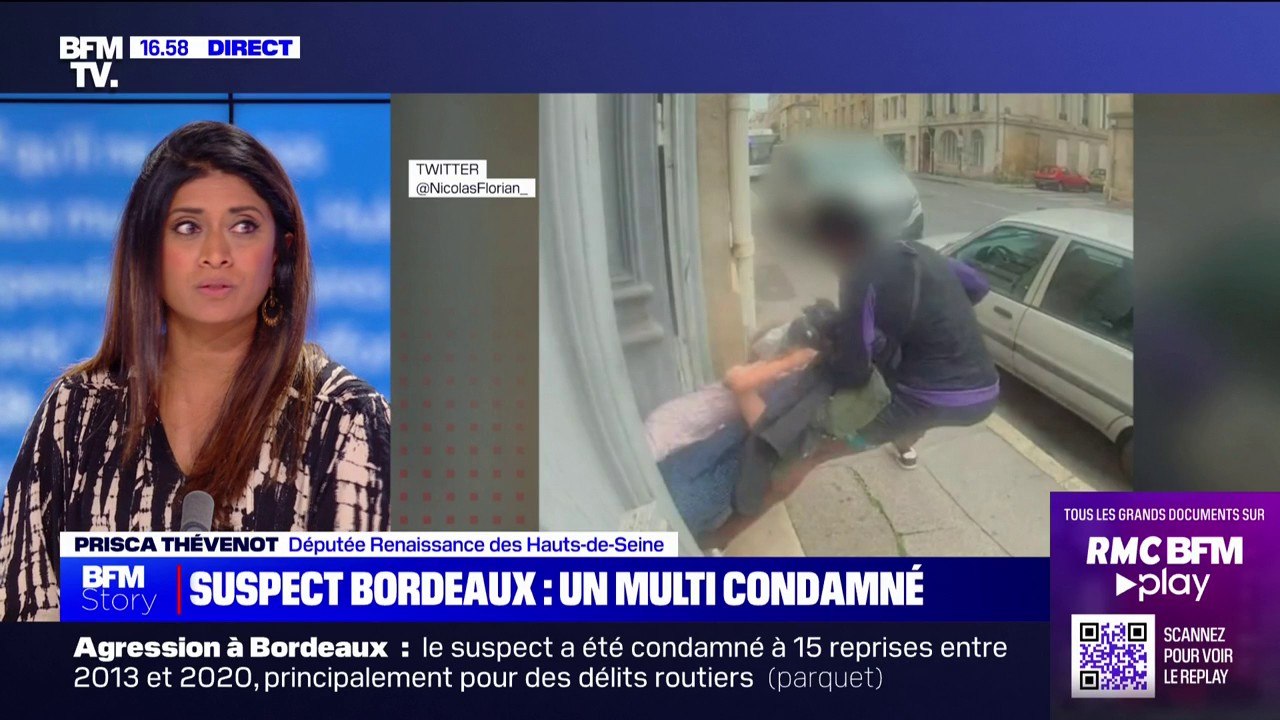 Agression d'une septuagénaire et de sa petite-fille à Bordeaux: "Il faut laisser le temps à la justice de se saisir de cette affaire", pour Prisca Thevenot (Renaissance)