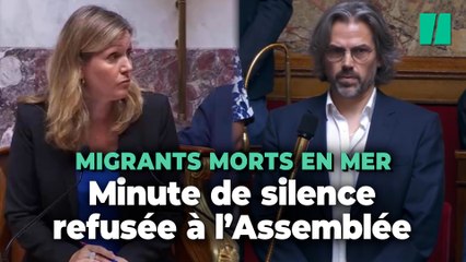 Video herunterladen: Migrants morts en mer : Aymeric Caron demande une minute de silence à l’Assemblée, la présidente refuse