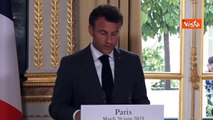 Macron: Tengo ad amicizia tra Italia e Francia, a volte controversie, ma sempre con rispetto