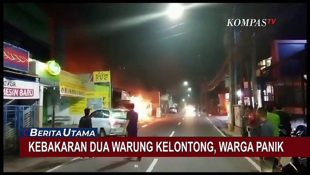 Detik-Detik Warga Kabur Selamatkan Diri Akibat Kebakaran Besar 2 Warung Kelontong di Duren Sawit