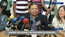 Andrés Velásquez oficializó su candidatura a las elecciones primarias de la oposición