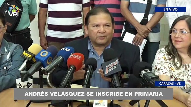 Andrés Velásquez oficializó su candidatura a las elecciones primarias de la oposición