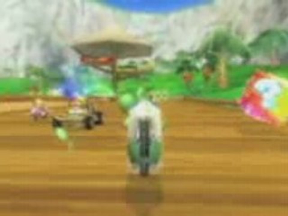 Gameplay yoshi mario kart wii
