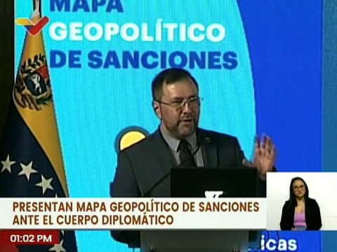 Autoridades venezolanas presentan Mapa Geopolítico de Sanciones ante Cuerpo Diplomático