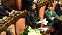 Berlusconi, l'emozione di Licia Ronzulli durante la commemorazione in Senato