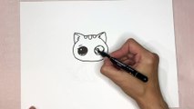 How to draw cute cat | Easy drawing