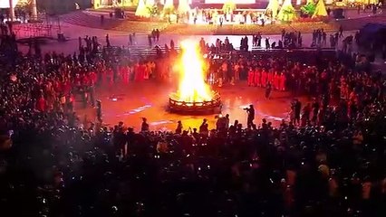 Çin'de Oroqen Şenlik Ateşi Festivali Başladı