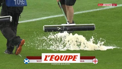 Le match Ecosse-Géorgie suspendu à cause de la pelouse détrempée - Foot - Qualif. Euro