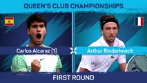 Alcaraz battles to earn first Queen's win