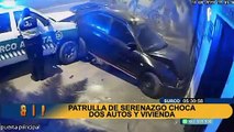 Patrulla de serenazgo choca contra vivienda: Municipalidad de Surco se compromete a reparar daños