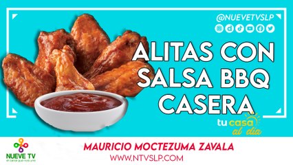 Alitas con salsa BBQ casera