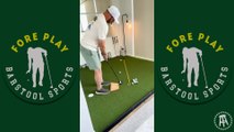 Using The Putting Block On The Practice Green