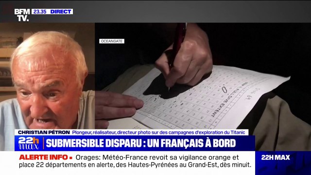 Submersible disparu: Ça paraît tout à fait invraisemblable que le sous-marin n'ait plus les moyens de communiquer , pour le plongeur et réalisateur Christian Pétron