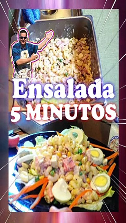 5 minutos Ensalada de Coditos con Atun Super Economica #ensaladas #saludable #shorts