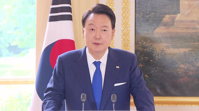 尹 北 위협 맞서 협력 마크롱 北 인권 침해 규탄 / YTN