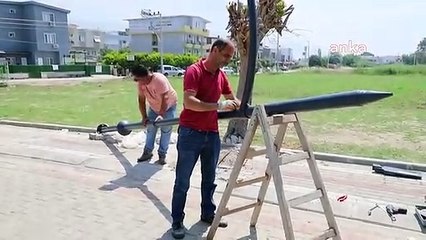 Nouveaux poteaux d'éclairage installés sur 4 rues à Menderes