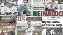 Neymar fait le forcing pour revenir au Barça, le Portugal rend honneur au sauveur Cristiano Ronaldo