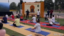 Dall'India alla Malesia, centinaia di persone partecipano allo Yoga Day