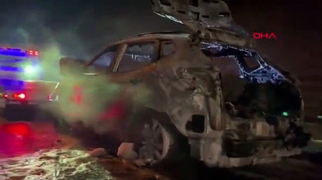 Tünelde cip alev alev yandı! Araç kullanılamaz hale geldi