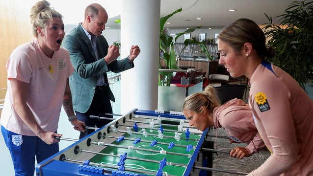‘Go get them’: William visits Lionesses to wish them good luck ahead of World Cup