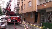 Incendie éteint sur le toit d'un immeuble de 4 étages à Bahçelievler