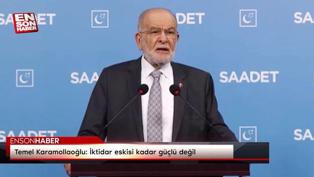 Temel Karamollaoğlu: İktidar eskisi kadar güçlü değil