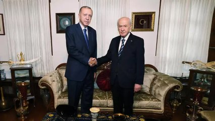 Cumhurbaşkanı Erdoğan, Bahçeli'yi konutunda ziyaret etti