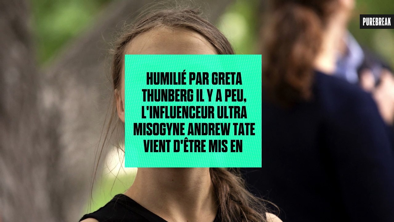 Humilié par Greta Thunberg il y a peu, l'influenceur ultra misogyne Andrew Tate vient d'être mis en examen pour viols et trafic d'êtres humains
